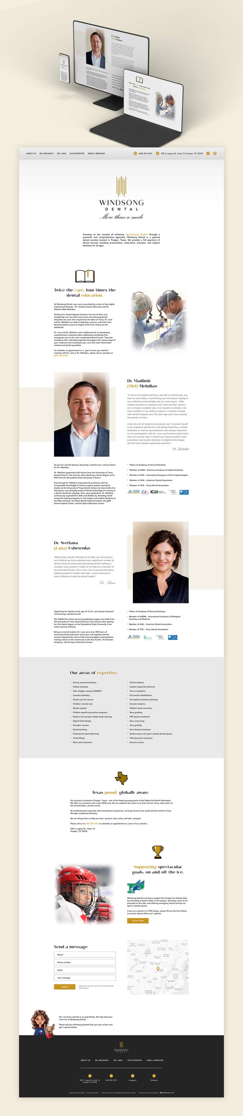 Windsong Dental - Website Design and Development