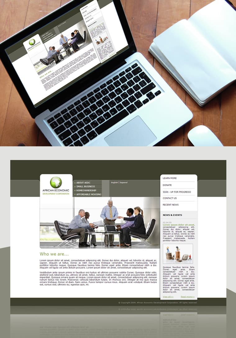 African Economic-Development Corporation - Website Design and Development