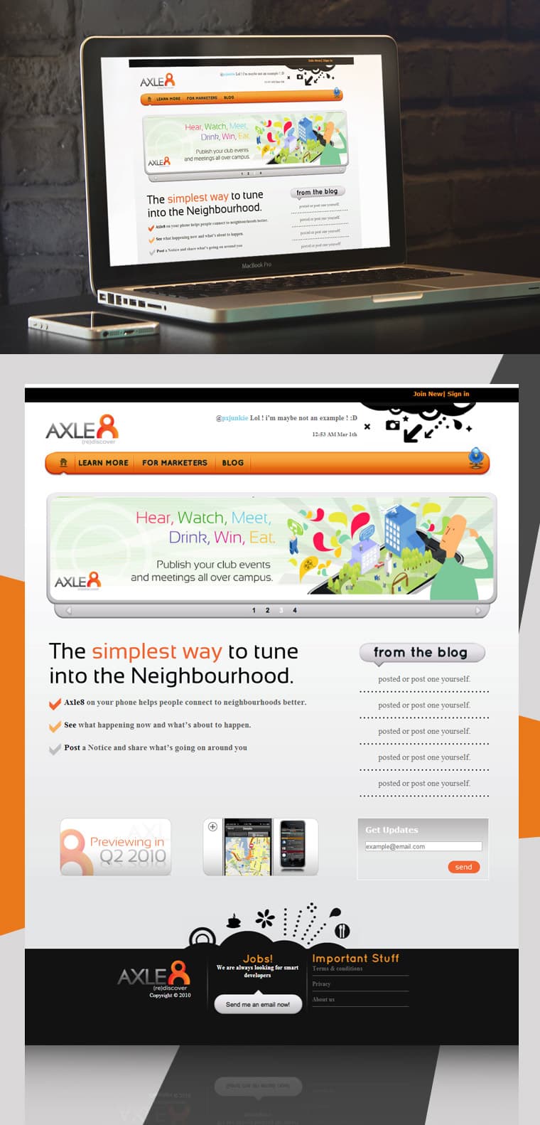 Axle 8, web site - Website Design and Development