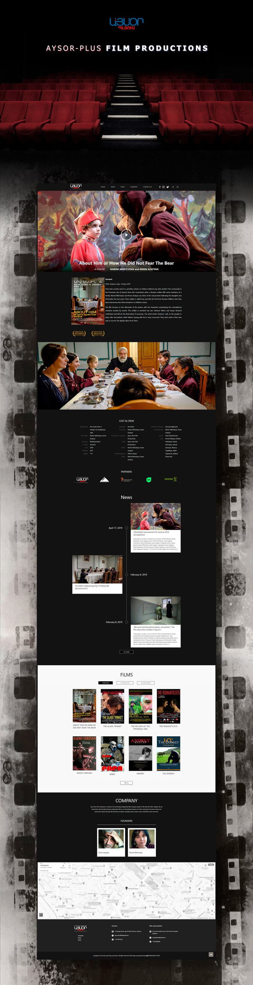 Aysor film - Website Design and Development