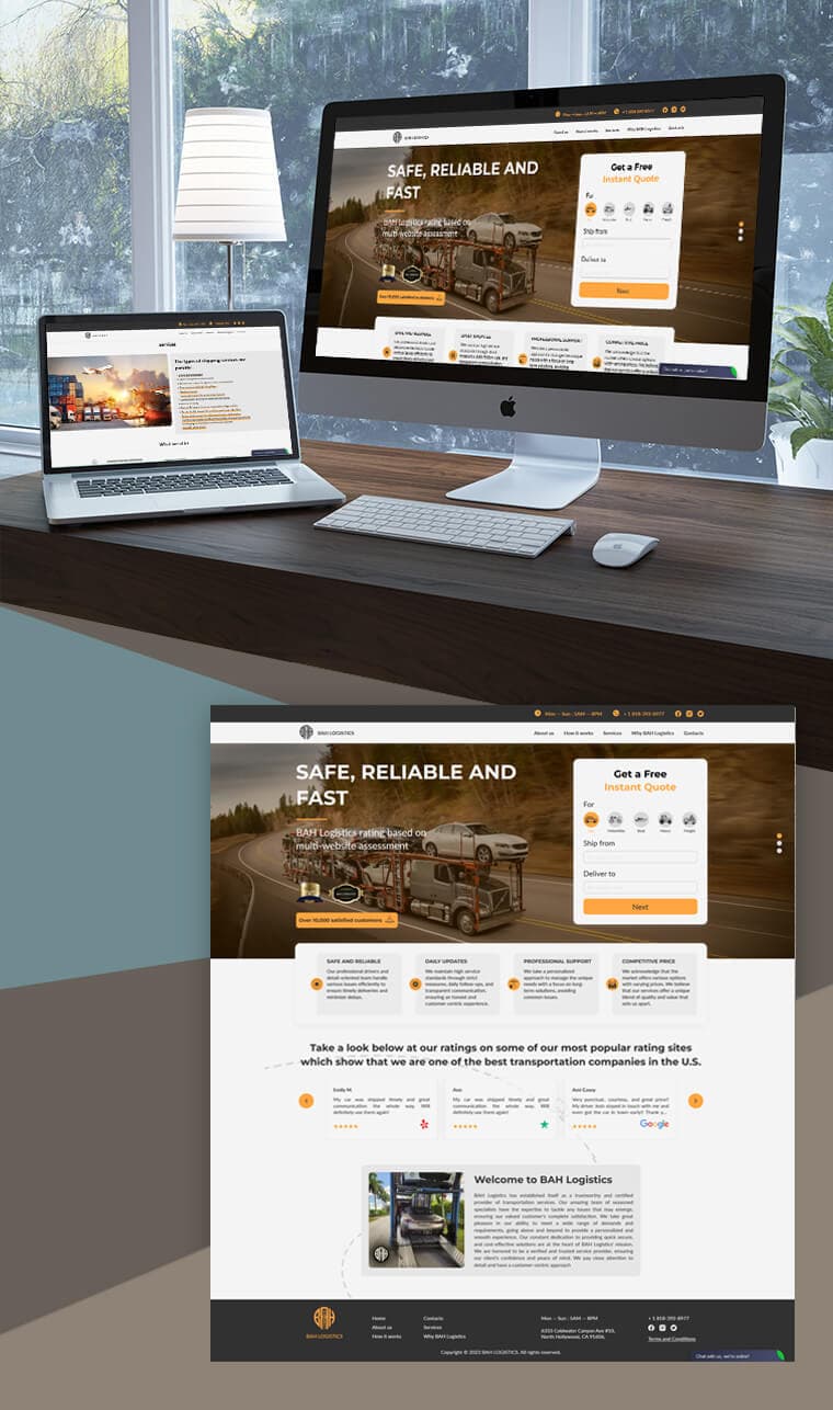 BAH LOGISTICS - Website Design and Development