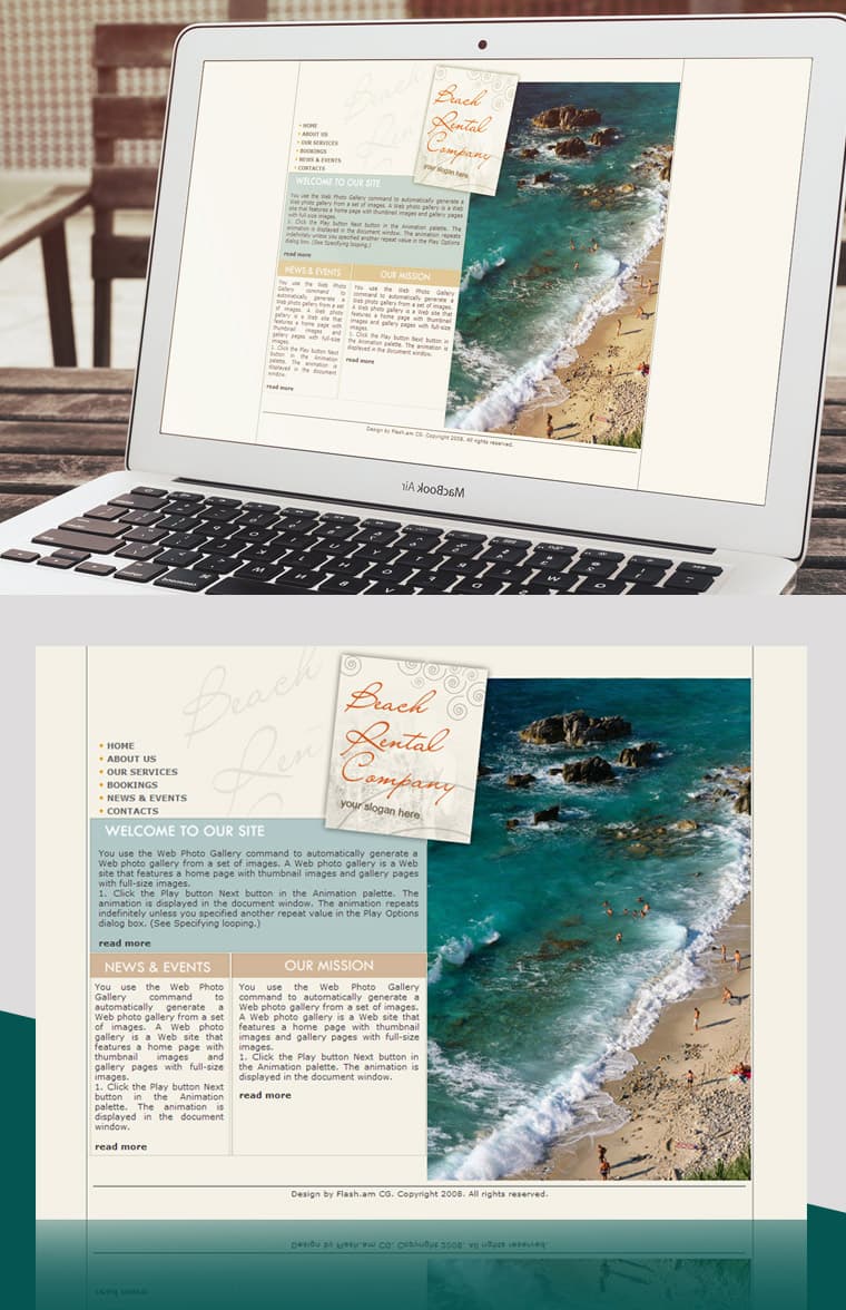“BEACH RENTAL” COMPANY - Website Design and Development
