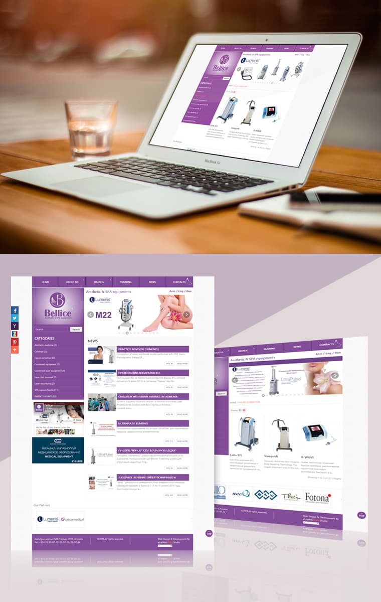 BELLICE-AESTHETIC & SPA EQUIPMENTS - Website Design and Development