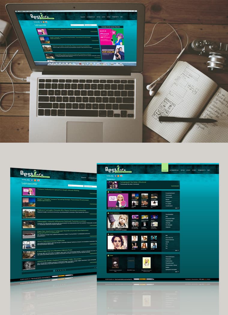 Bestinfo-entertainment site - Website Design and Development