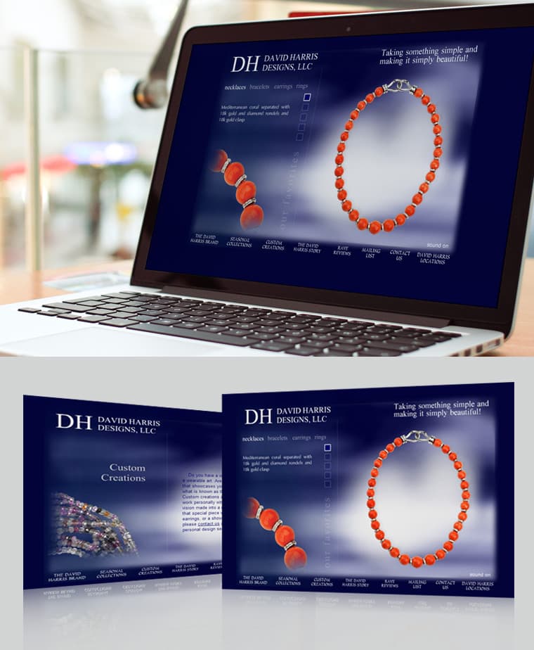 DAVID HARRIS DESIGNS JEWELLERY - Website Design and Development