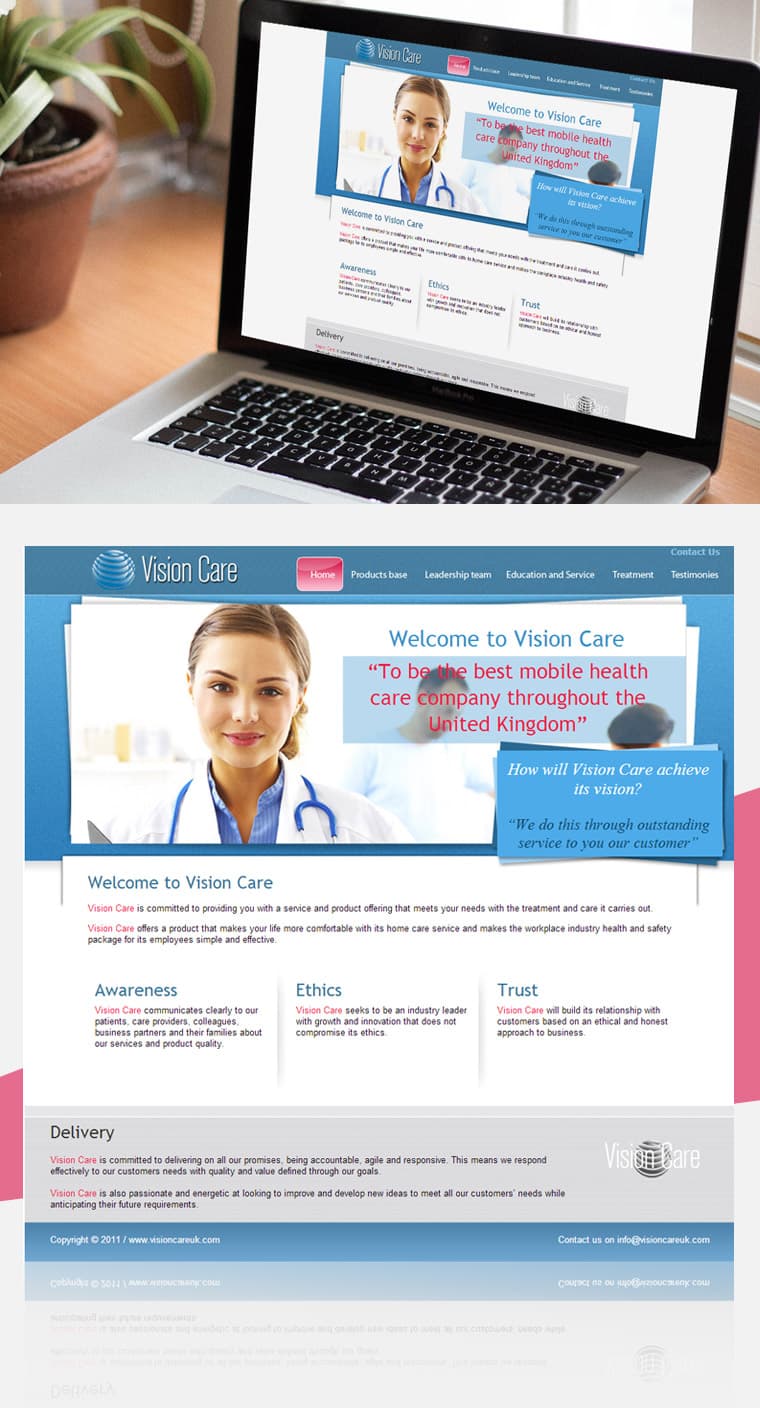Vision Care - Website Design and Development