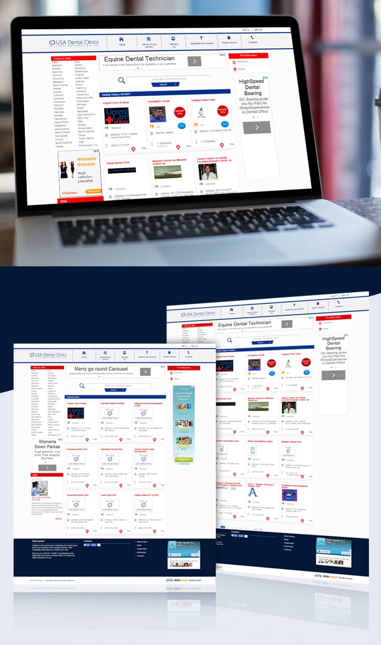 Finddentalclinic.com - Website Design and Development