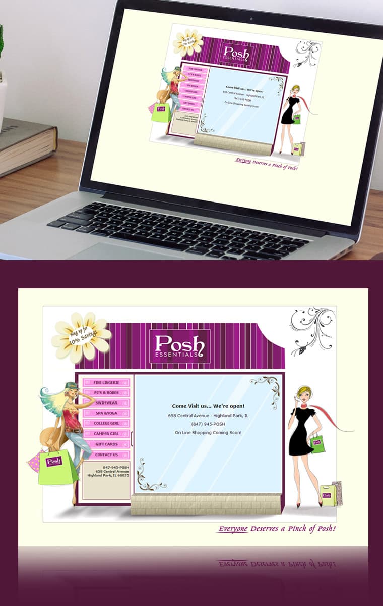 “POSH ESSENTIALS” LINGERIE BOUTIQUE - Website Design and Development