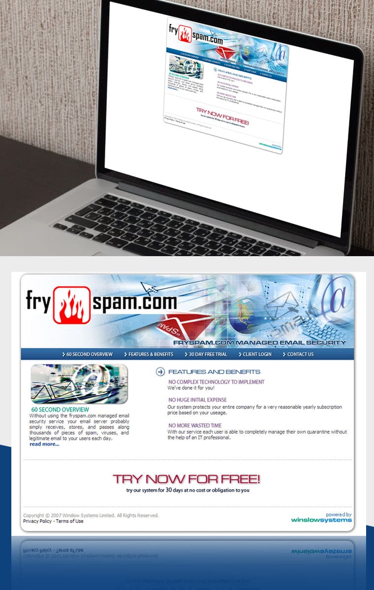 “FRYSPAM” MANAGED EMAIL SECURITY - Website Design and Development