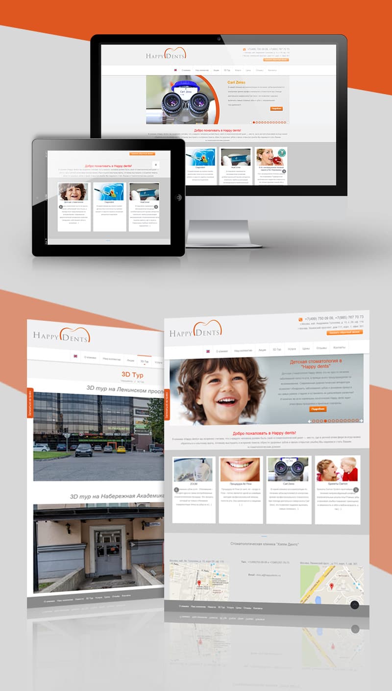 HAPPYDENTS-DENTAL CLINIC - Website Design and Development