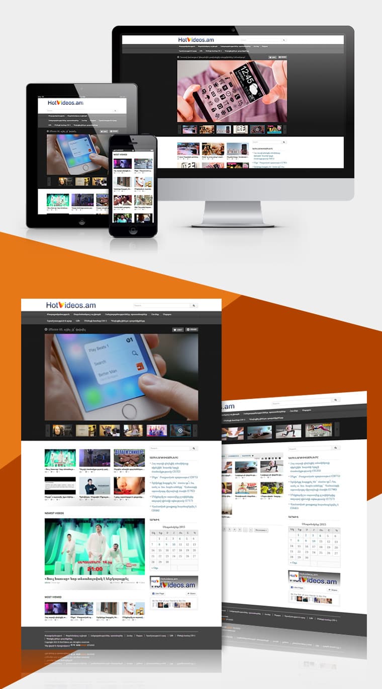 Hotvideos.am Videoportal - Website Design and Development