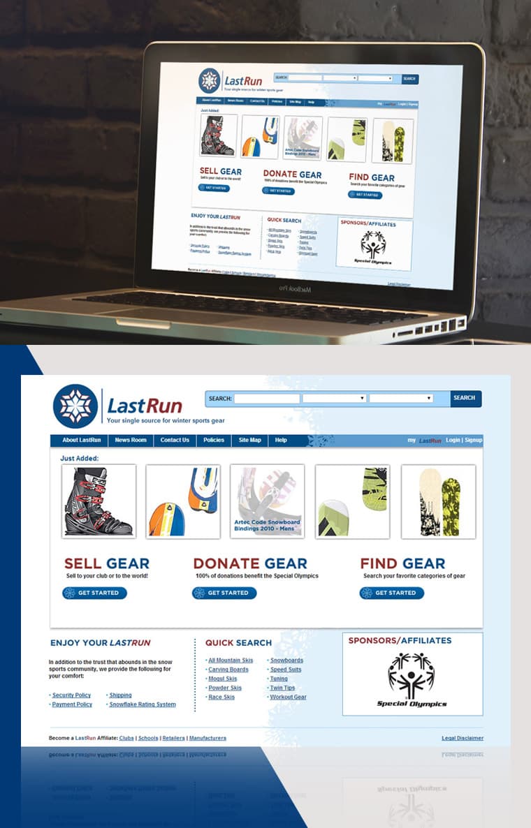 “LAST RUN” – WINTER SPORTS GEAR - Website Design and Development