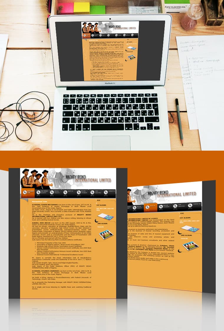 MIGHTY IROKO LTD. WEB SITE - Website Design and Development