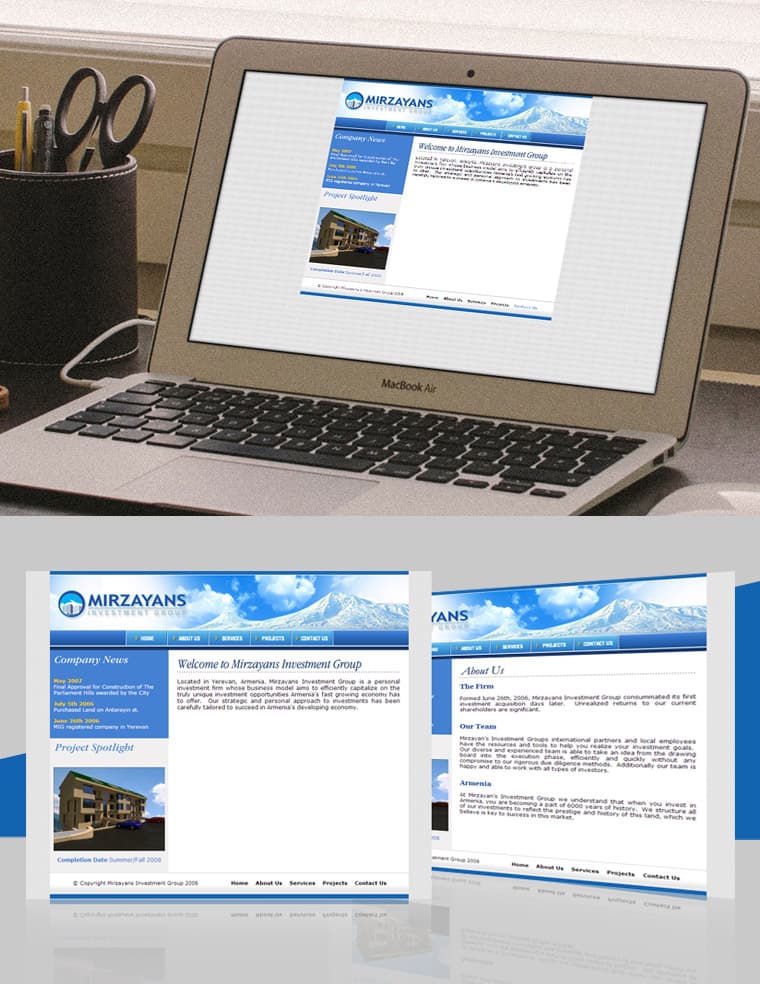 Mirzayans Investment Group - Website Design and Development