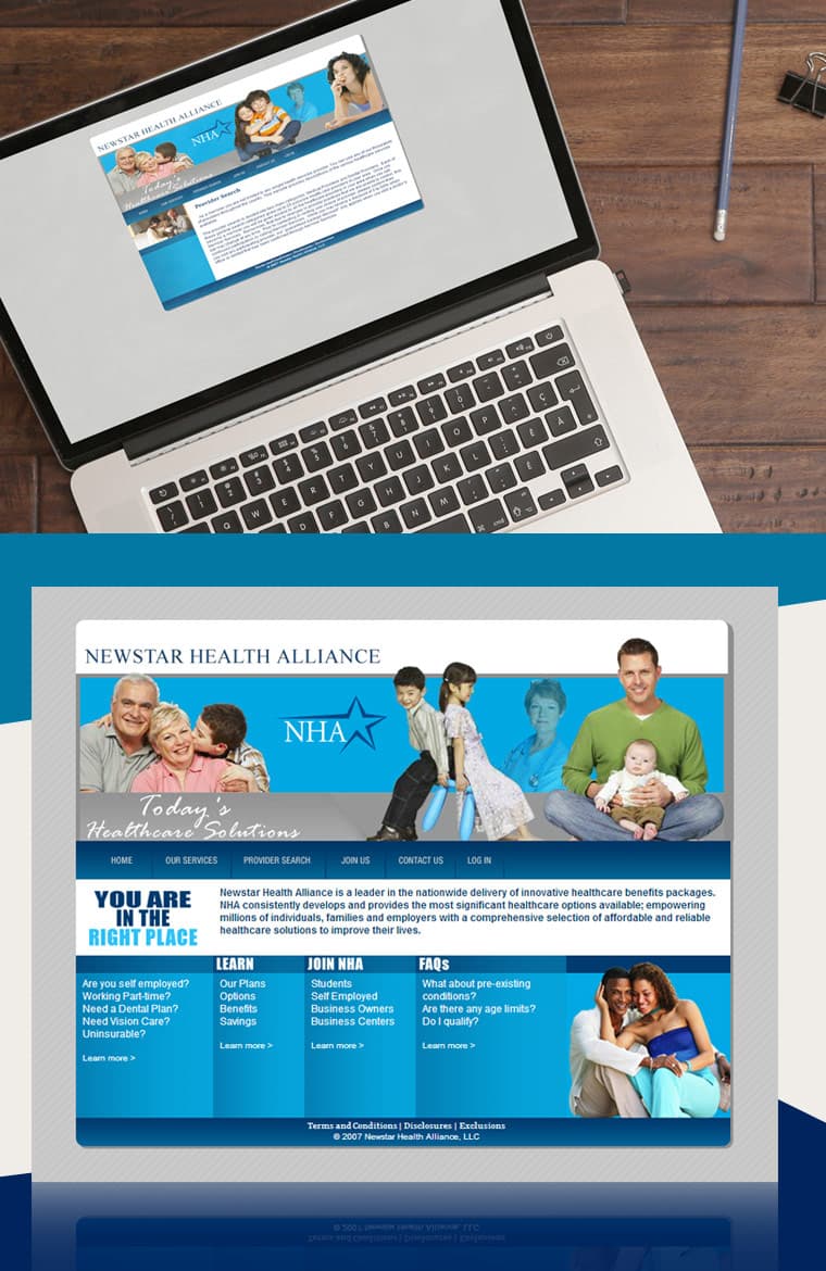 “NEWSTAR HEALTH ALLIANCE” LLC - Website Design and Development
