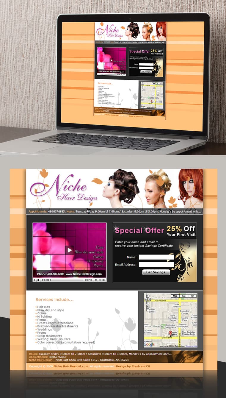 Niche Hair Design - Website Design and Development