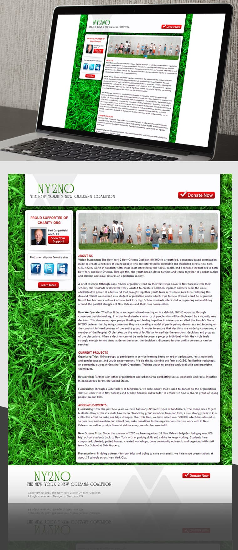 THE NEW YORK 2 NEW ORLEANS COALITION - Website Design and Development