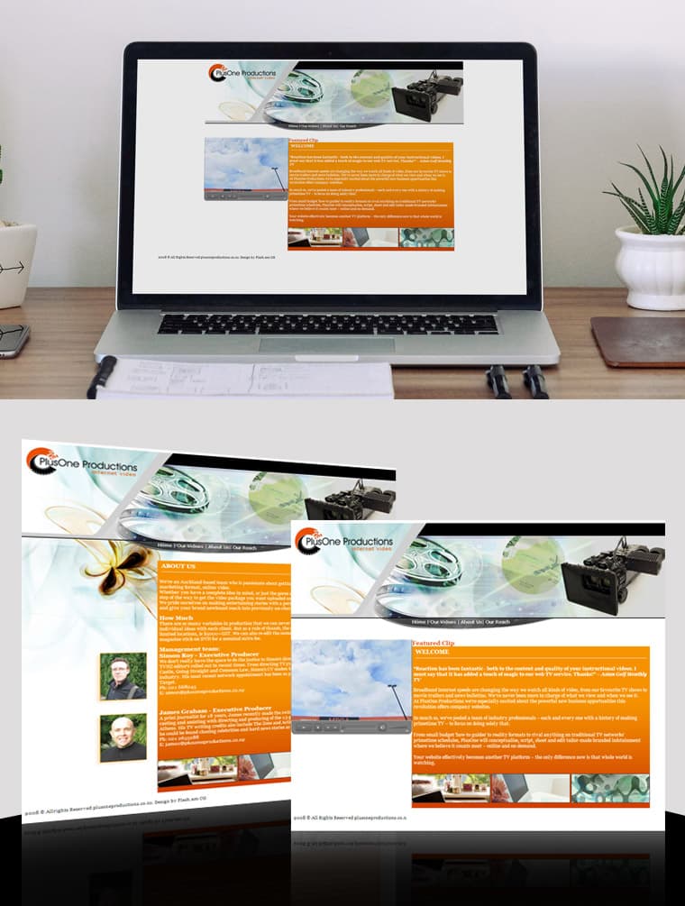 PLUSONEPRODUCTIONS – INTERNET VIDEO - Website Design and Development