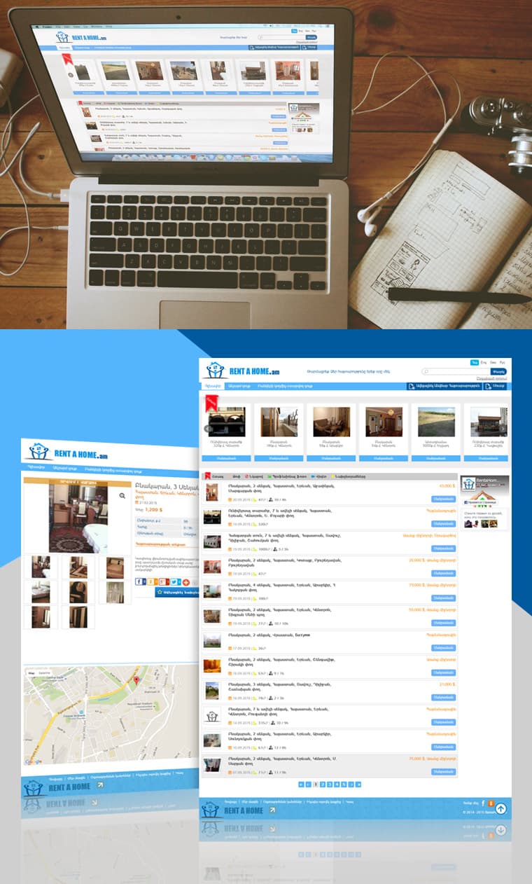 RENT A HOME – BUY, SELL OR RENT A HOME - Website Design and Development