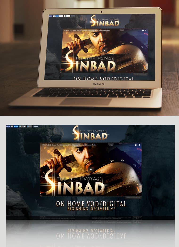 “SINBAD” THE NEW MOVIE - Website Design and Development