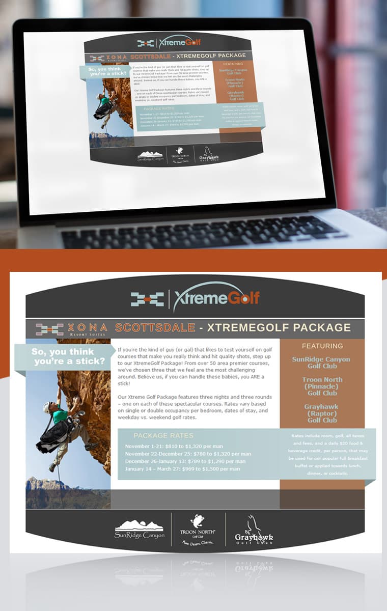 XtremeGolf package - Website Design and Development
